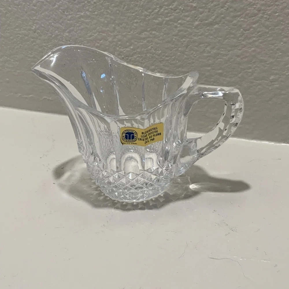 Vintage Crystal Creamer & Sugar Set - Lead Crystal with Original Box